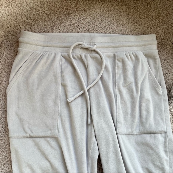 stars above Pants & Jumpsuits Light Gray Velour Jogger Lounge Pants